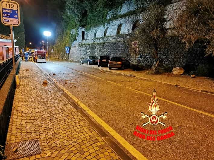 Frana riva del Garda 0 - foto credit vigili fuoco Riva del Garda