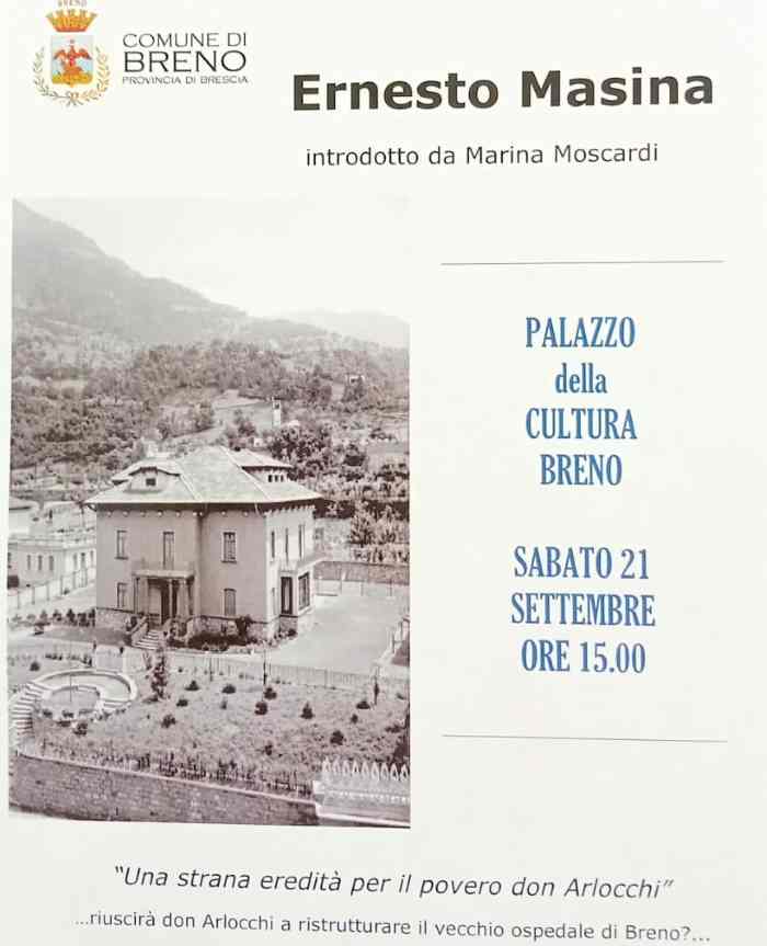 VALLE CAMONICA - Breno, Ernesto Masina presenta il suo ultimo libro