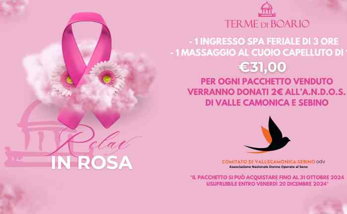 VALLE CAMONICA - Mese della prevenzione: relax in rosa alle Terme di Boario