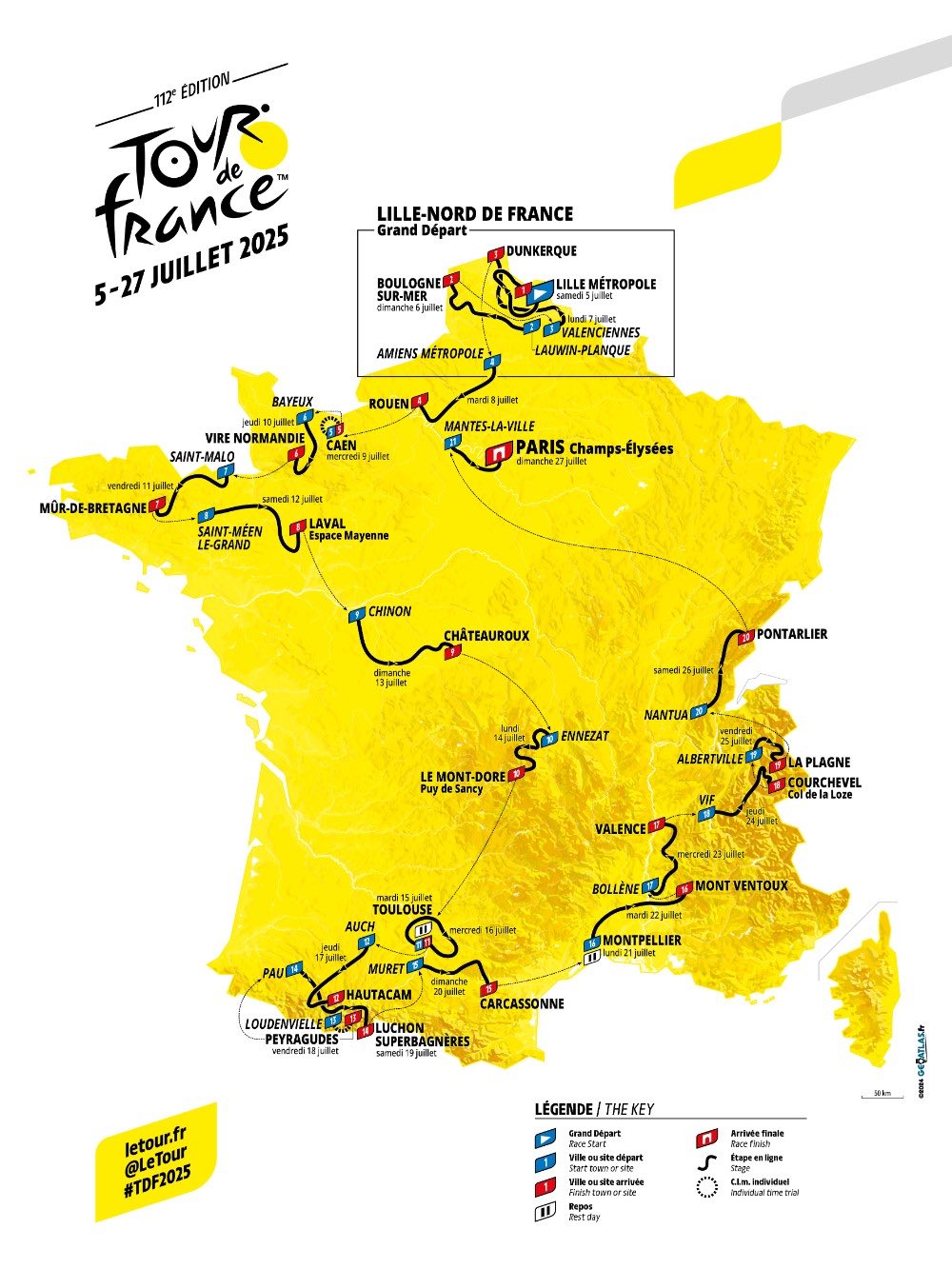 SPORT - Tour de France, svelato il percorso 2025