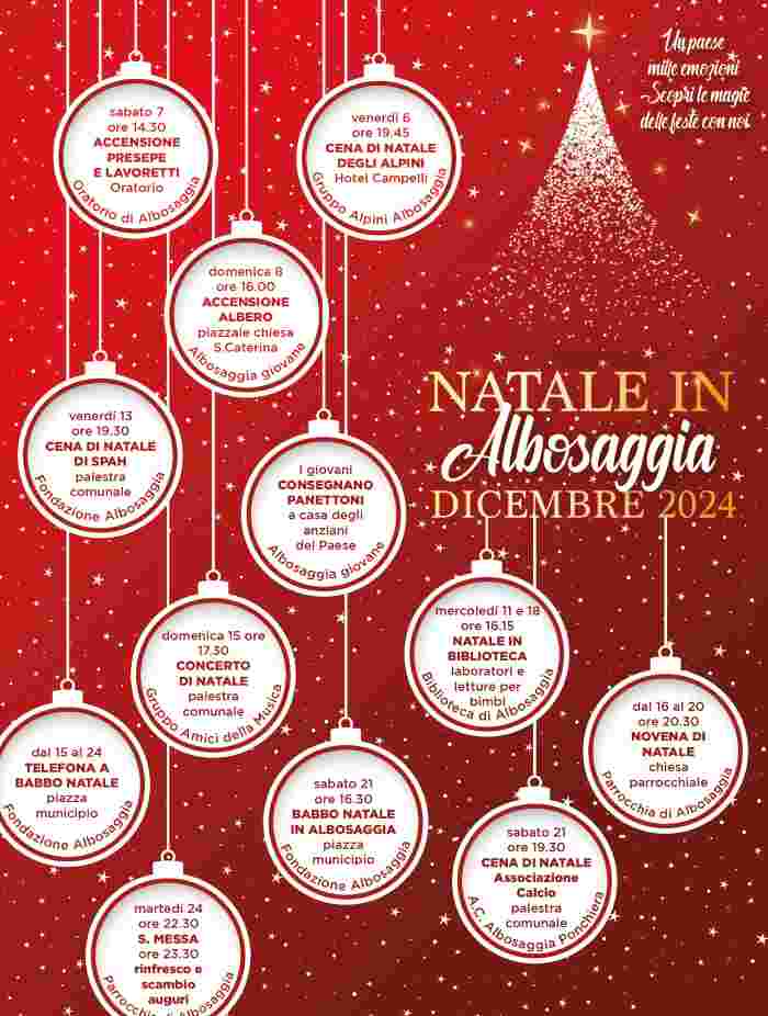 VALTELLINA - Natale in Albosaggia: tradizione, solidarietà e un tocco di magia