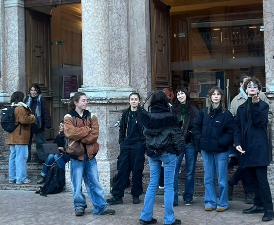 TRENTINO - Picchetto davanti alla facoltà di Sociologia a Trento