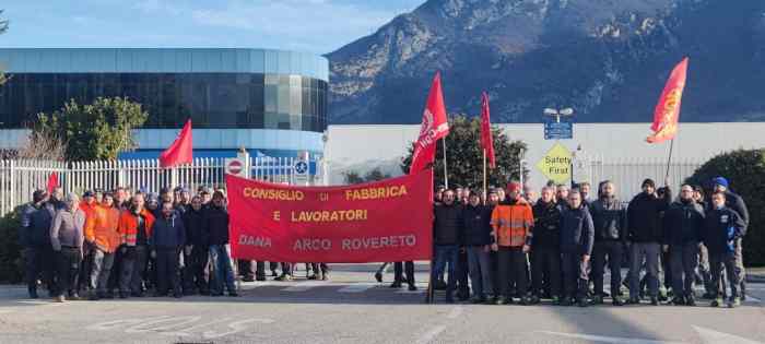 TRENTINO - Dana e indotto: lunedì sciopero delle lavoratrici e dei lavoratori