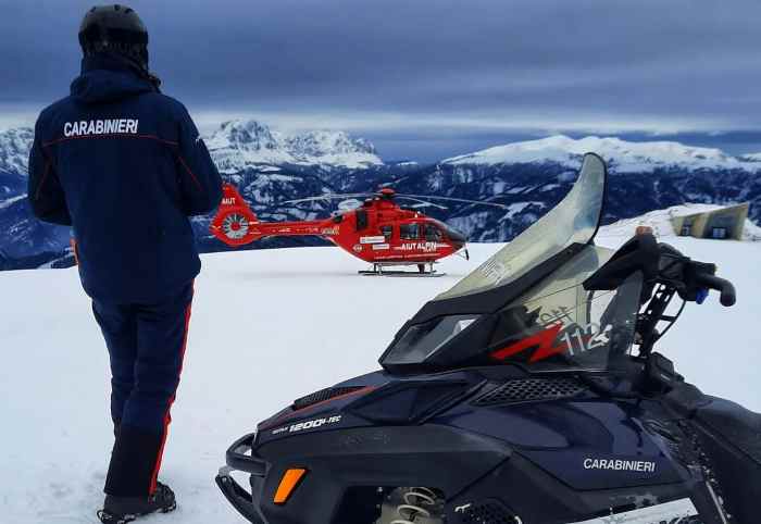 ALTO ADIGE - Selva di Val Gardena, altro intervento salvavita dei carabinieri sulle piste da sci