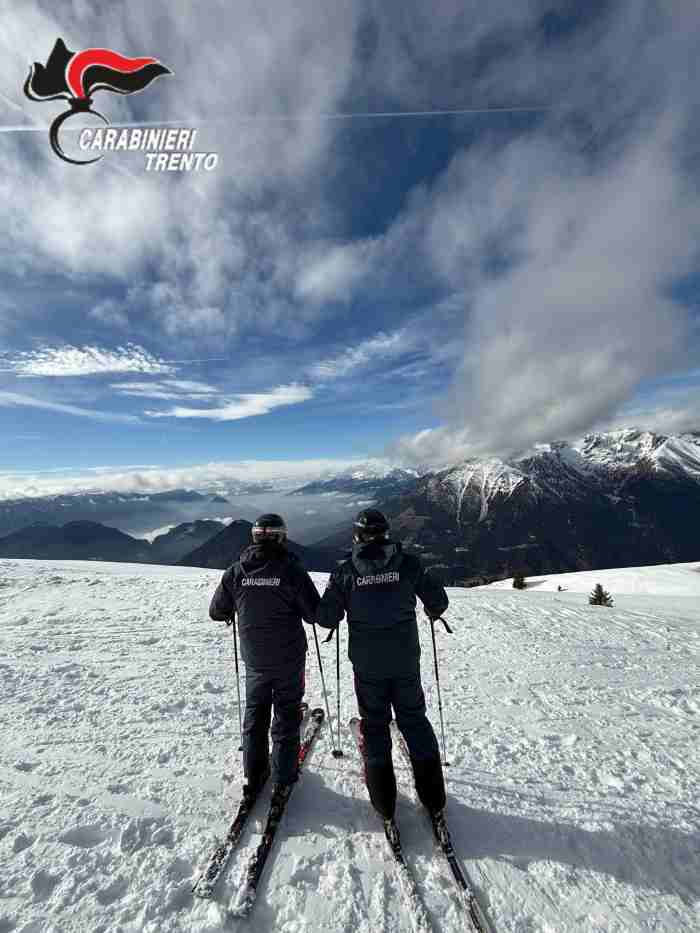 TRENTINO - Valsugana, controlli dei carabinieri sulle piste da sci