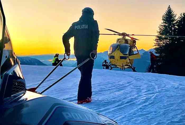 CRONACA - Soccorsi e interventi in pista della Polizia a Chiesa Valmalenco e Aprica