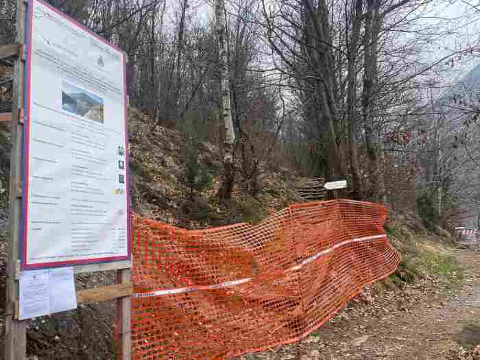 VALLE CAMONICA - Darfo Boario: lavori di riqualificazione del sentiero Poslago